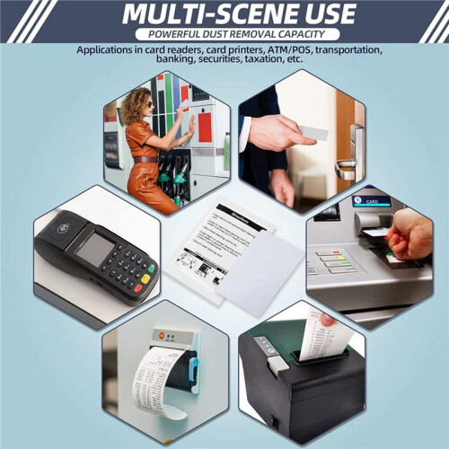 CR80 Cleaning Cards, Dual Side Card Reader Cleaner, POS Swipe Terminal ...