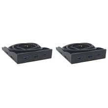 2X USB3.2 GEN2 TYPE-C 3,5-Inch Floppy-Voorpaneel 2-Poorts USB3.2 + 1-Poorts USB3.2 Type-C 20 Gbps voor 3,5-Inch Floppy-Drivebay