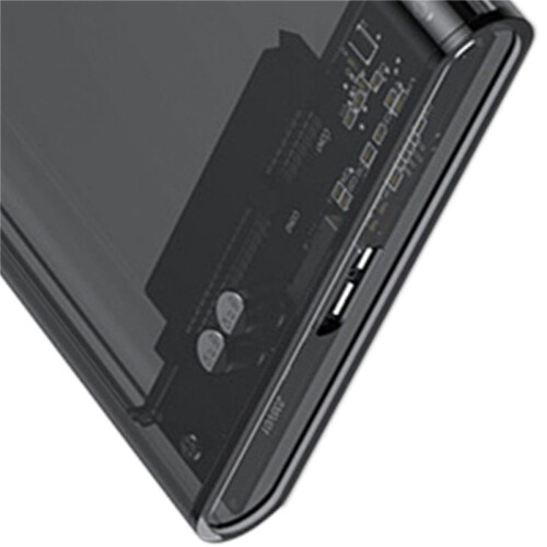 3X Transparent Grå Hårddiskfodral för Hårddisk 2,5 Tums Hårddisklåda  Till USB 3.0 Type-C 3.1 Extern Hårddiskfodral 2