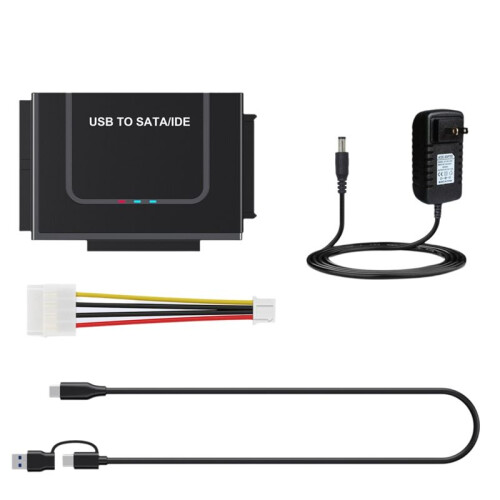 USB to /IDE Adapter  USB Hard Drive Cable Adapter for 2.5inch and 3.5inch  Solid State Disk US Plug 1