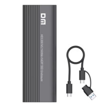 DM HD1300 M.2 NVMe/ Dual Protocol SSD Enclosure - USB 3.1 Gen2 Type-C 10Gbps Tool-Free Case, UASP/TRIM Support