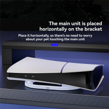 IINE Horizontal Stand for  PS5 Slim Console for Disc & Digital Editions Easy Installation Anti-Slip Anti-Drop Design