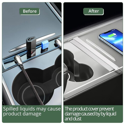 USB Hub for  Model 3 Highland Model Y Juniper 2025 Center Console Docking Station Fast Charge Cable Adapter 2
