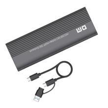 DM HD1300 M.2 NVMe/ Dual Protocol SSD Enclosure - USB 3.1 Gen2 Type-C 10Gbps Tool-Free Case, UASP/TRIM Support