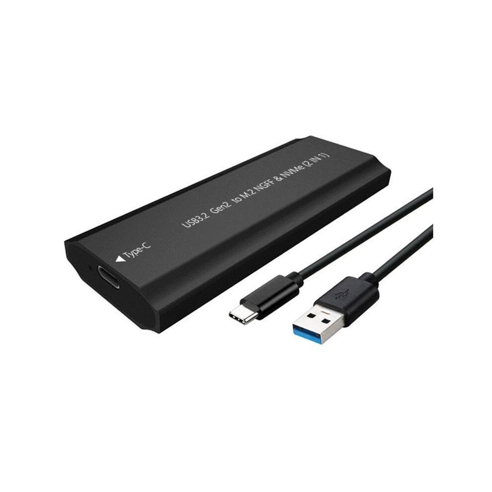 Portable Ssd Enclosure M2 Nvme Ngff Ssds Usb 3.2 External Drive Case For 2230/2242/2260/2280 Black 6133495325762