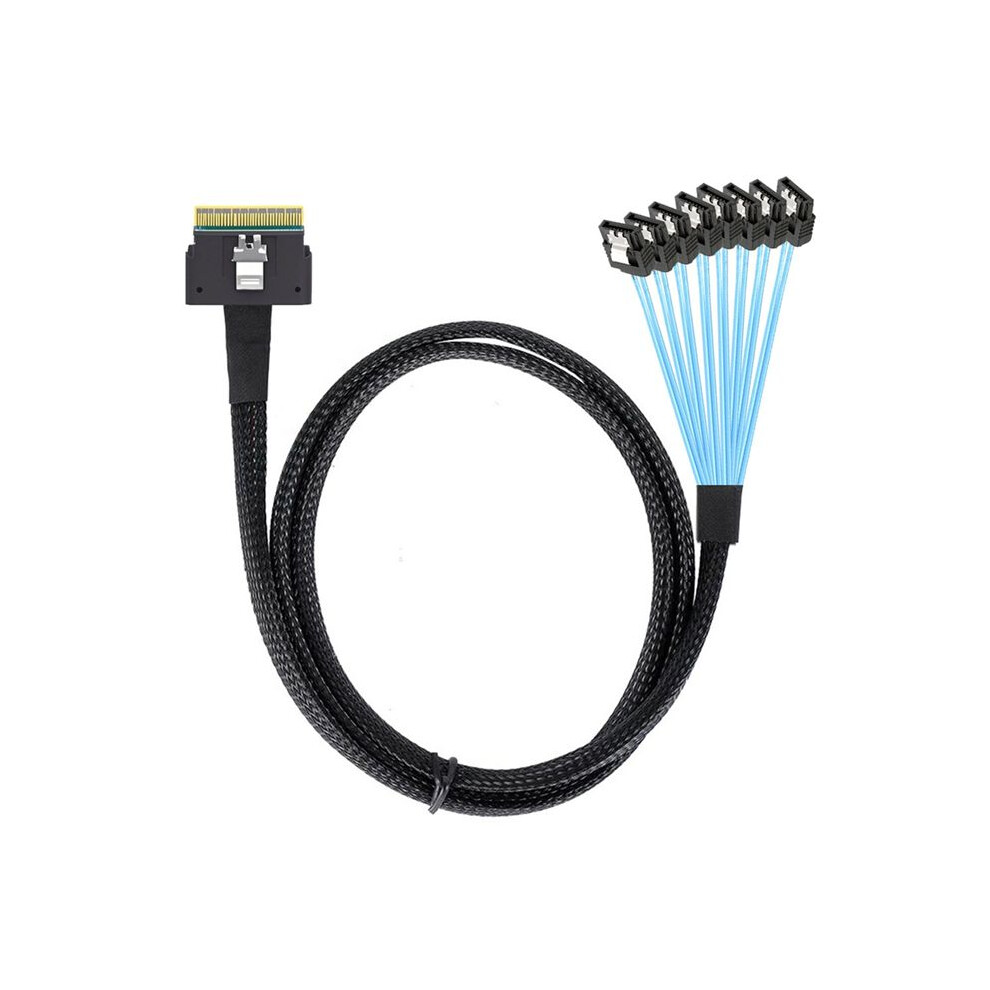 High Speed Pcie 4.0 Slimline Slimsas Sff-8654 8I To 8X 74Pin Target Hard Disk Fanout Cable 1M 6034227983482