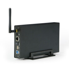 Portable 3.5inch HDD SSD Enclosure Portable USB3.0 Rj45 Ethernet NAS Network Streaming Server Storage for Case US Plug