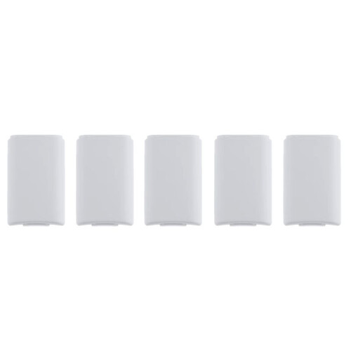 5pcs Battery Back Cover for  360 Controller Replacement Battery Case Covers for Xbox360 Wireless Gamepad White