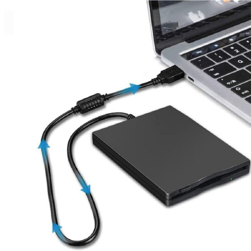 USB External Floppy Disk Reader Drive 3.5In 1.44MB FDD Diskette Drive for  Windows 10/7/8/XP/Vista PC Laptop Desktop 1
