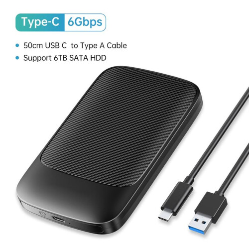 6Gbps HDD Enclosure  to Type-C HDD Solid State Drive Enclosure Support UASP 2.5-Inch SSD/Mobile Hard Drive 2