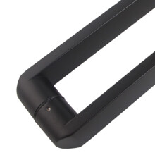 Matte Black Double Sided Shower Door Handle 2 Pack, Rust Resistant Stainless Steel Pull for Glass Barn Door 84cm