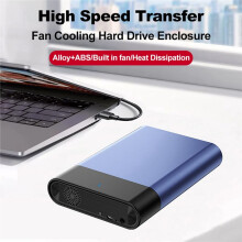 2.5 3.5 Inch HDD Enclosure USB3.1 SSD External Hard Drive Case Built-in Fan 5Gbps 12TB US Plug