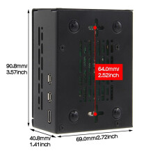 Metal Case for Raspberry Pi 5 & PCIe M.2 NVMe SSD Shield X1000 / X1001 / X1003 / X1004 (NOT Support X1002 )