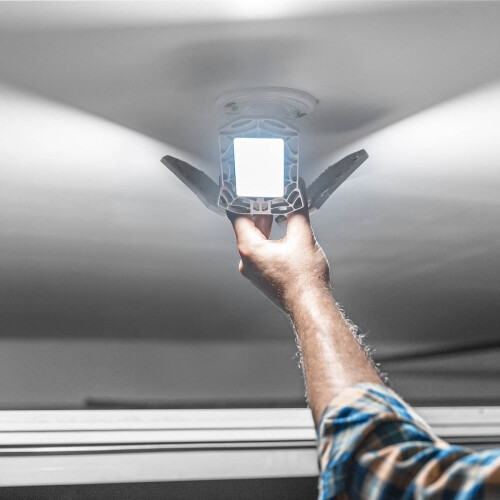 Nebo Work Light 3 Panels Integrated LED Adjustable Garages Basements 6000lm 1