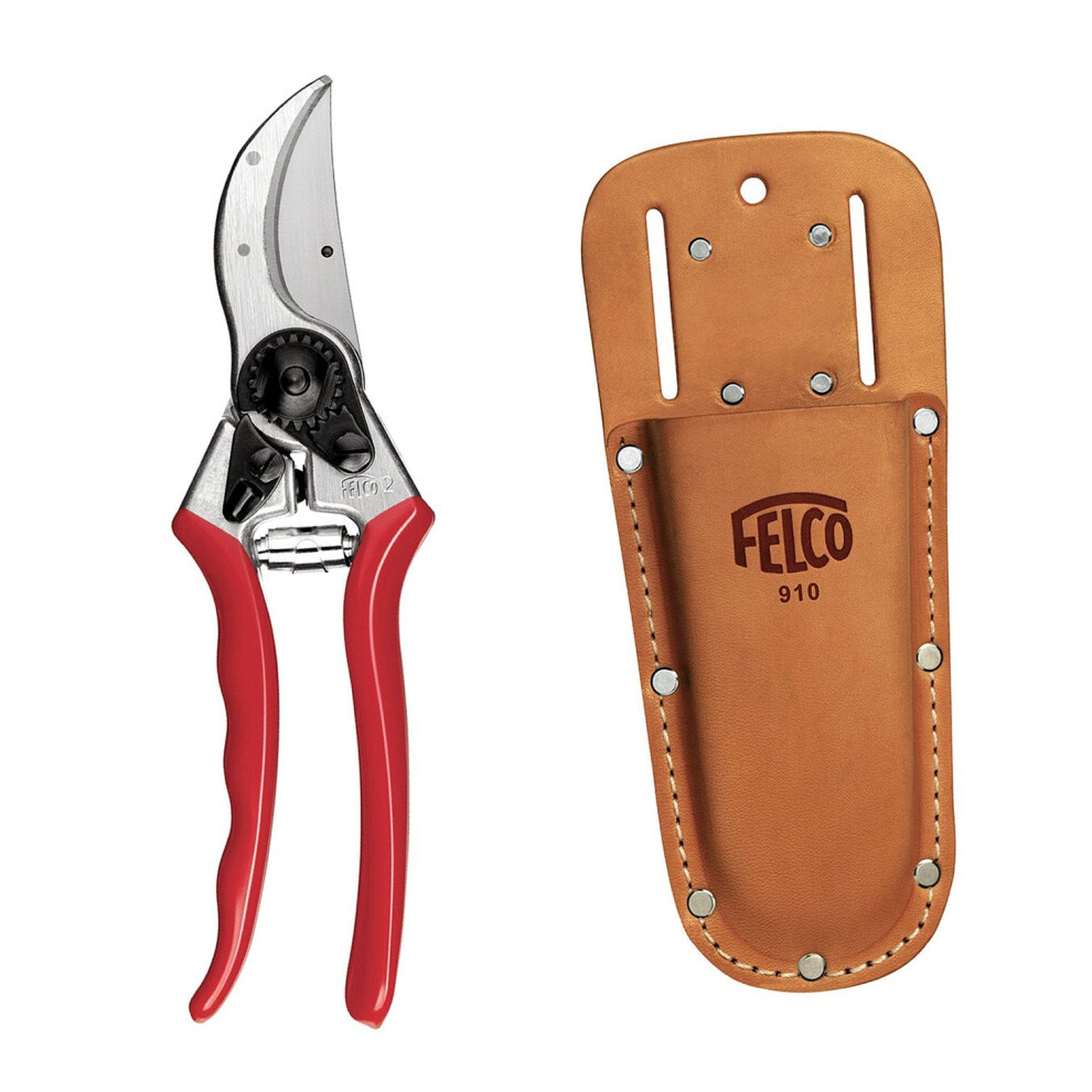 Felco Genuine Model 2 Secateurs And Holster Bundle - Pruners With Leather Pouch