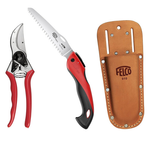 Felco Genuine Felco Model 2 secateurs folding saw and leather holster bundle official
