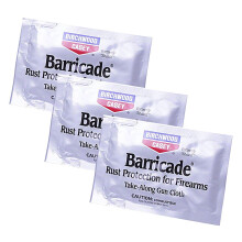 (3 pack) Birchwood Casey Barricade - field take along gun cleaning wipes rust protection