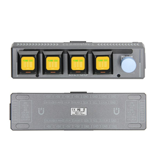 LILYGO T-Keyboard-S3 Pro ESP32-S3 Keyboard Development Board 0.85-Inch LCD Button WiFi  STM32 RGB Encoder Module,B 2