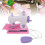 Macchina da cucire giocattolo USB viola 3xAA 15.5x8cm 1