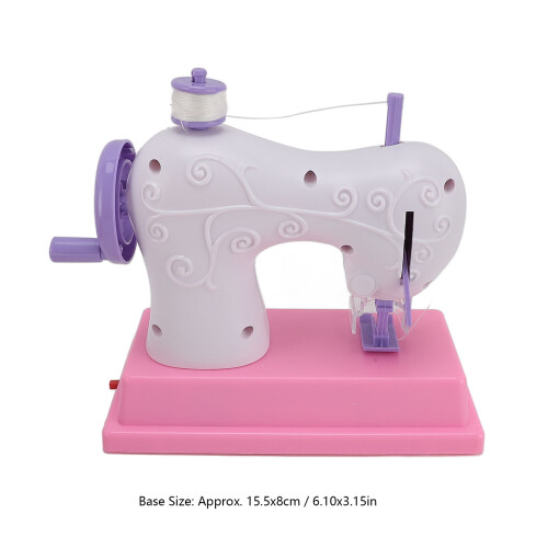 Macchina da cucire giocattolo USB viola 3xAA 15.5x8cm 1
