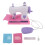 Macchina da cucire giocattolo USB viola 3xAA 15.5x8cm 3