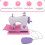 Macchina da cucire giocattolo USB viola 3xAA 15.5x8cm 4