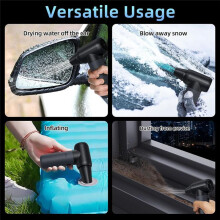 Compressed Air Duster 180000RPM Turbofan Jet Fan 3 Gears Adjustable Cordless Air Blower for Car and Home Cleaning Tool