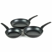 Salter 3pc 20/24/28cm Marble Non Stick Aluminium Cooking Frying Pan Cookware Set
