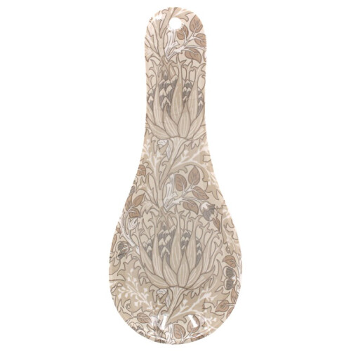 Spoon Rest Holder W.Morris Artichoke Floral Cream Table Kitchen Accessory