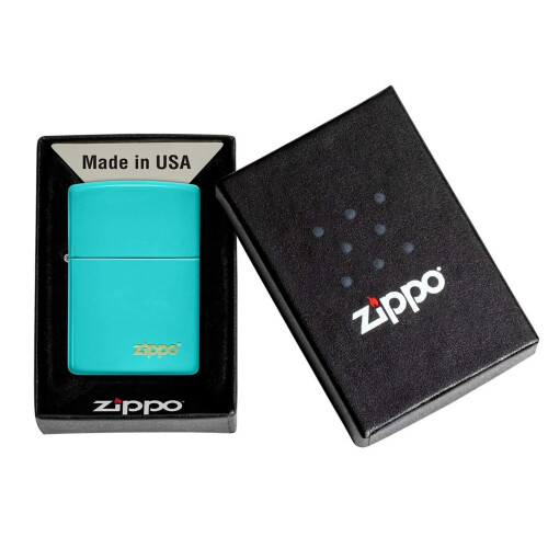 Zippo Zippo Lighter Founder Set Flat Turquoise Laser Engraving Windproof Refillable 2