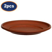 Pot Saucer Round Planter Drip Tray Venetian Plant Terracotta Gardens 32cm 2Pcs
