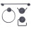 Bathroom Accessory Set Towel Rail Tissue Holder Hand Towel Ring Robe Hook Grey 1