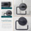 Bathroom Accessory Set Towel Rail Tissue Holder Hand Towel Ring Robe Hook Grey 6
