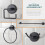 Bathroom Accessory Set Towel Rail Tissue Holder Hand Towel Ring Robe Hook Grey 2