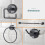 Bathroom Accessory Set Towel Rail Tissue Holder Hand Towel Ring Robe Hook Grey 7