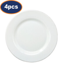 Side Plate 20.5cm White Dessert Plate Glass Zenix Intensity Durable Dinner 4Pcs