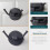 Bathroom Accessory Set Towel Rail Tissue Holder Hand Towel Ring Robe Hook Grey 5