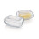 Luminarc Butter Dish With Lid Tempered Glass Clear Serving Storage Container 3Pc 6