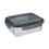 Glass Food Storage Container Plastic Lid 620ml Medium Clip Lock Oven Safe 2Pcs 2