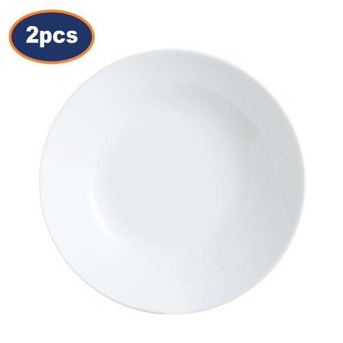 Soup Plate Luminarc Zelie Glass 20cm Serving Stew Pasta Dish Microwave Safe 2pcs