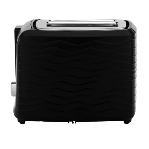 Progress Wave Textured 2-Slice Toaster Reheat Defrost Cancel Crumb Tray Black 1
