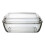 Luminarc Butter Dish With Lid Tempered Glass Clear Serving Storage Container 3Pc 4