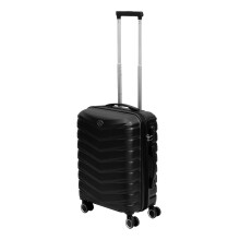 Travel Suitcase 20" Denver Black Expandable Luggage Trolley 8-Wheel Hard ABS