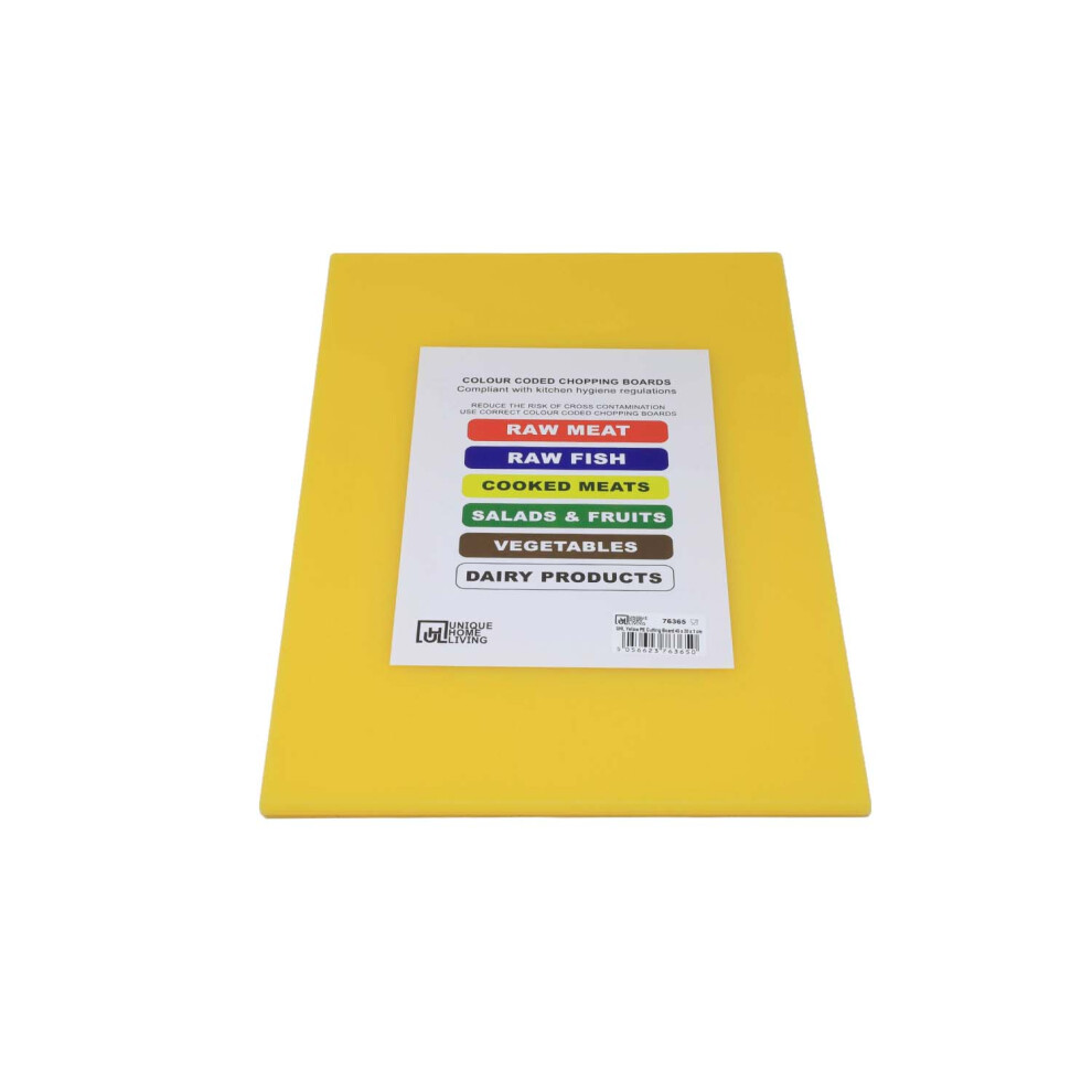 Uhl Catering Yellow Chopping Board Pe Plastic Professional Cutting Board For Cooked Meats