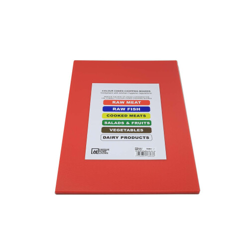 Red Chopping Board PE Plastic Professional Kitchen Cutting Board for Raw Meat