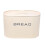 Bread Bin Cream Metal Kitchen Countertop Food Storage Container Airtight Oval 1
