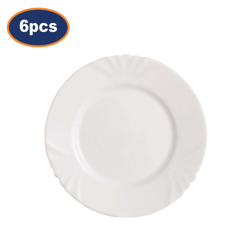 Side Plate Luminarc Cadix White Opal Glass 19cm Appetizer Food Server Plate 6pcs