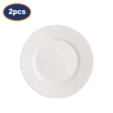 Side Plate Luminarc Cadix White Opal Glass 19cm Appetizer Food Server Plate 2pcs