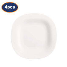 Side Plate Luminarc Carine White Opal Glass 19cm Appetizer Food Server Plate 4pc