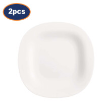 Side Plate Luminarc Carine White Opal Glass 19cm Appetizer Food Server Plate 2pc